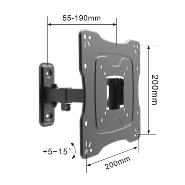 Swivel TV Mount VESA:200x200mm Fit TV Size:17"-42" - Image 4