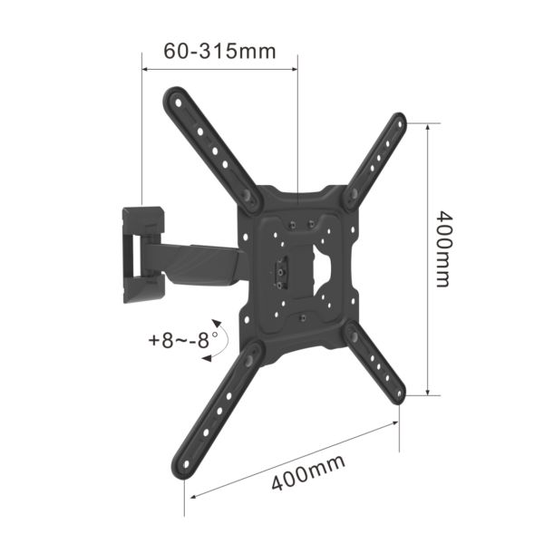 Swivel TV Mount VESA:400x400mm Fit TV Size:17"-55" - Image 2