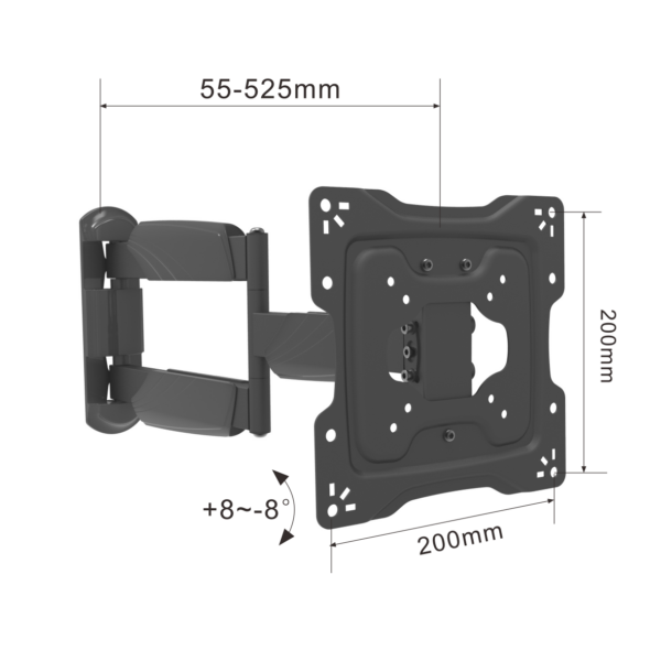 Swivel TV Mount VESA:400x400mm Fit TV Size:17"-55" - Image 2