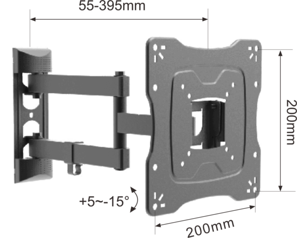 Swivel TV Mount VESA:200x200mm Fit TV Size:17"-42" - Image 2