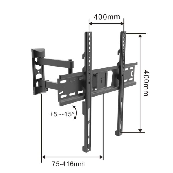 Full Motion TV Mount VESA:400x400mm Fit TV Size:32"-55" - Image 2