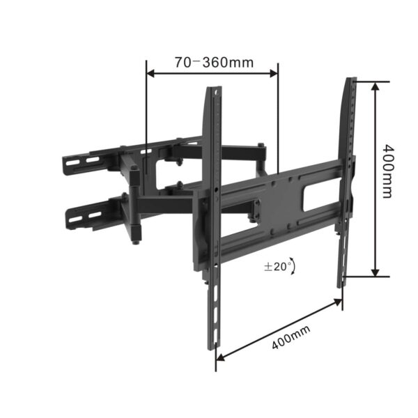 Full Motion TV Mount VESA:400x400mm Fit TV Size:32"-55" - Image 2