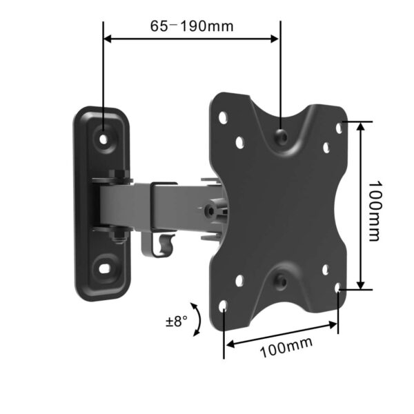 Swivel TV Mount VESA:100x100mm Fit TV Size:13"-30" - Image 2