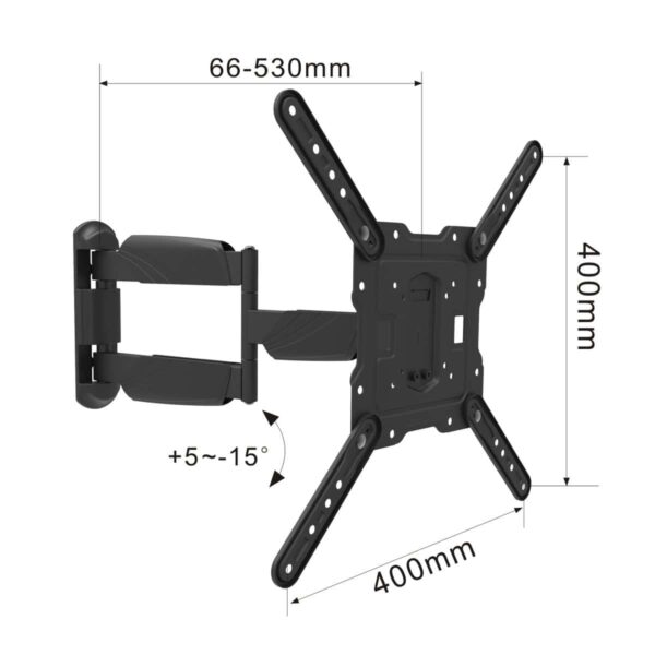 Swivel TV Mount VESA:400x400mm Fit TV Size:17"-55" - Image 2