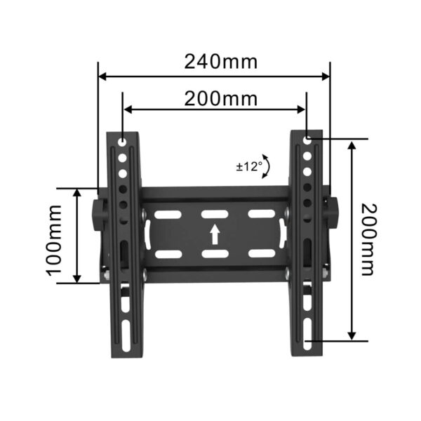 Tilt TV Mount VESA:200x200mm Fit TV Size:23"-42" - Image 3