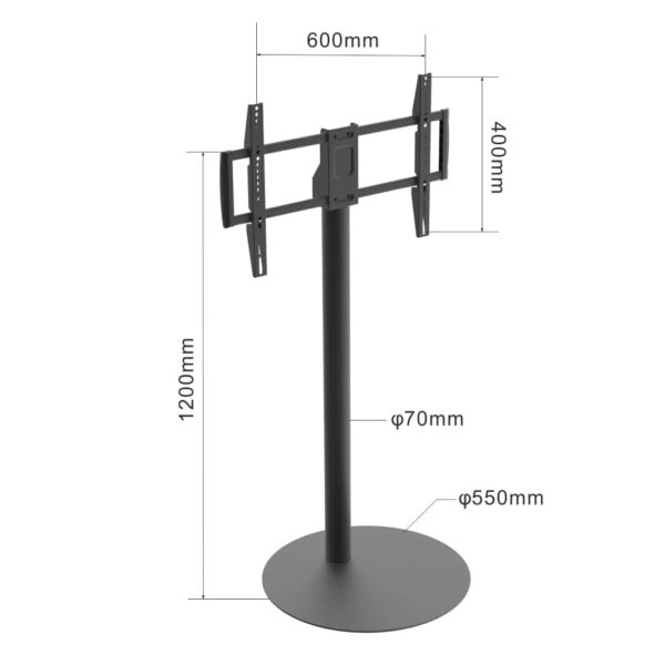 TV Floor Stand VESA:600x400mm Fit TV Size:37"-75" - Image 4