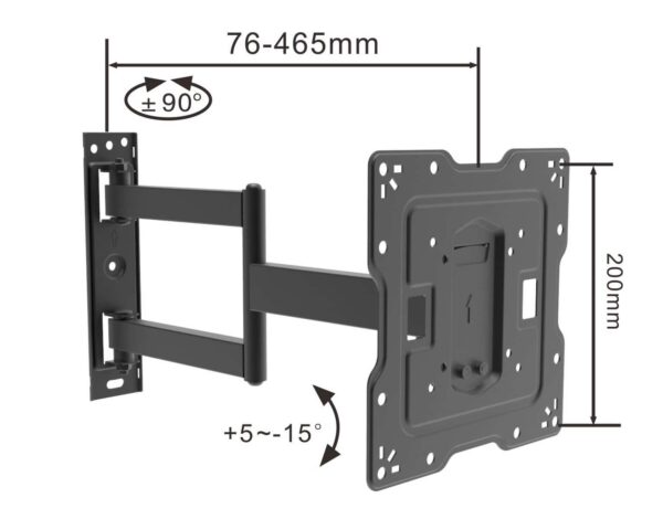 Swivel TV Mount VESA:200x200mm Fit TV Size:17"-42" - Image 2