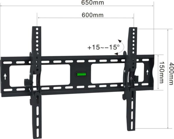 Tilt TV Mount VESA:600x400mm Fit TV Size:37"-75" - Image 2