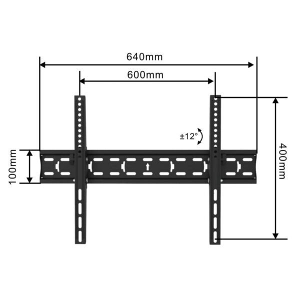 Tilt TV Mount VESA:600x400mm Fit TV Size:37"-75" - Image 3