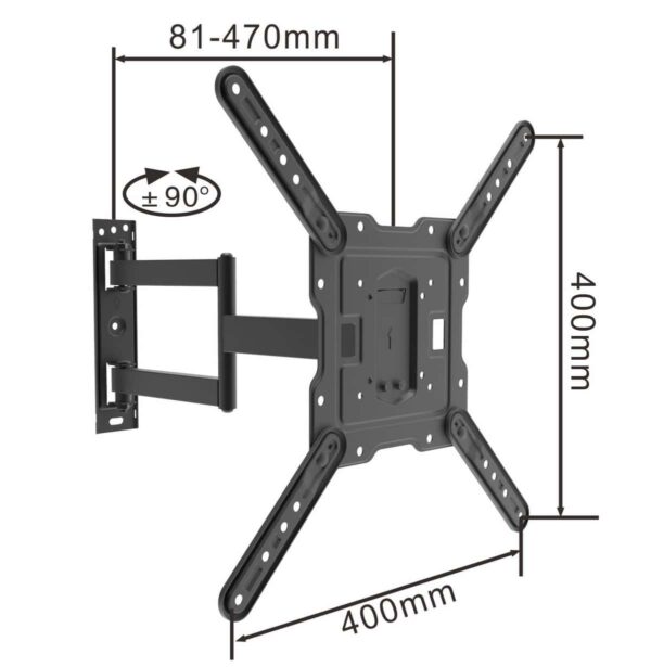 Swivel TV Mount VESA:400x400mm Fit TV Size:17"-55" - Image 2