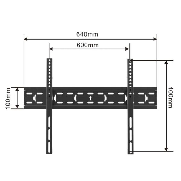 Fixed TV Mount VESA:600x400mm Fit TV Size:37"-75" - Image 2