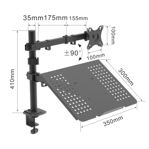 Monitor Mount VESA:100x100mm Fit Screen Size:15"-32" - Image 2