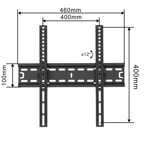 Tilt TV Mount VESA:400x400mm Fit TV Size:32"-55" - Image 3