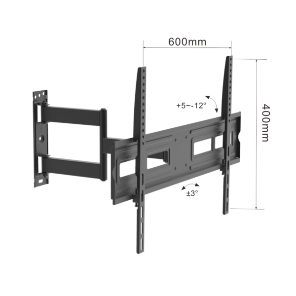 Full Motion TV Mount VESA:600x400mm Fit TV Size:37"-75" - Image 2