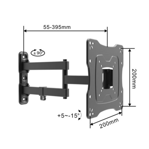 Swivel TV Mount VESA:200x200mm Fit TV Size:17"-42" - Image 2